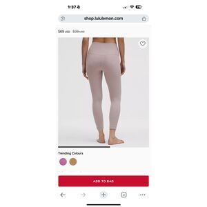 Lululemon Athletica Align Leggings 💓 Size 4 | NWOT | Color: Mauve Gray